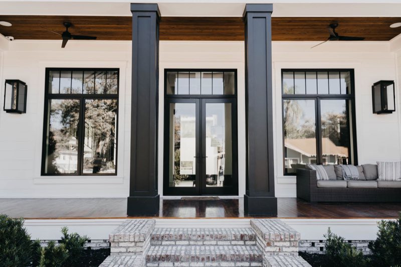 Looking in from the front porch through the entry